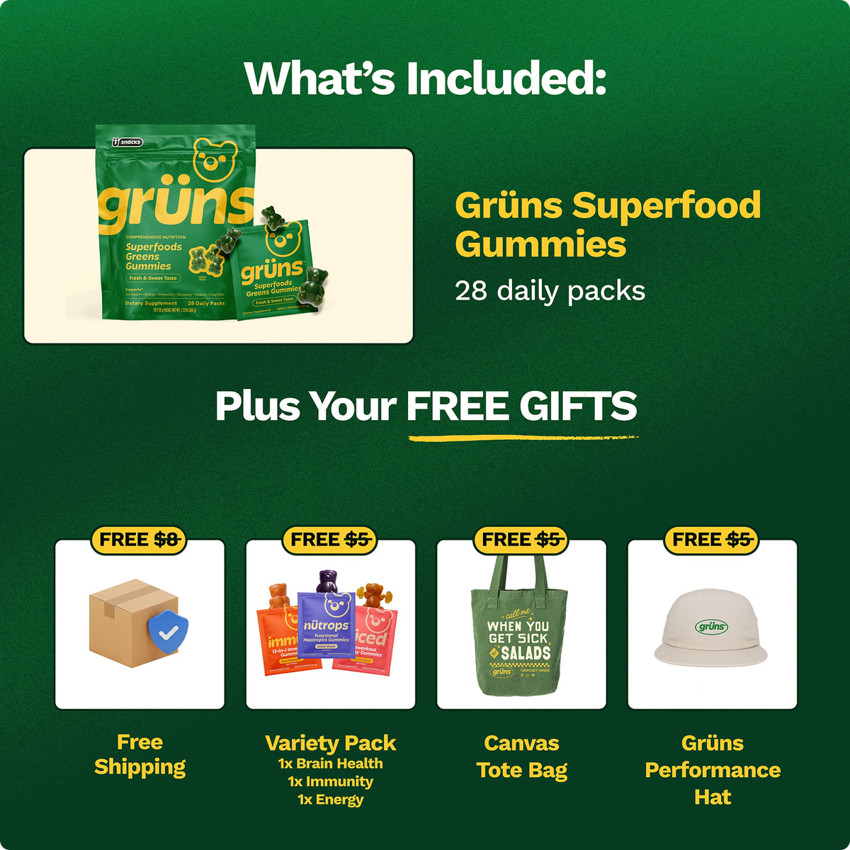 Your free welcome gifts