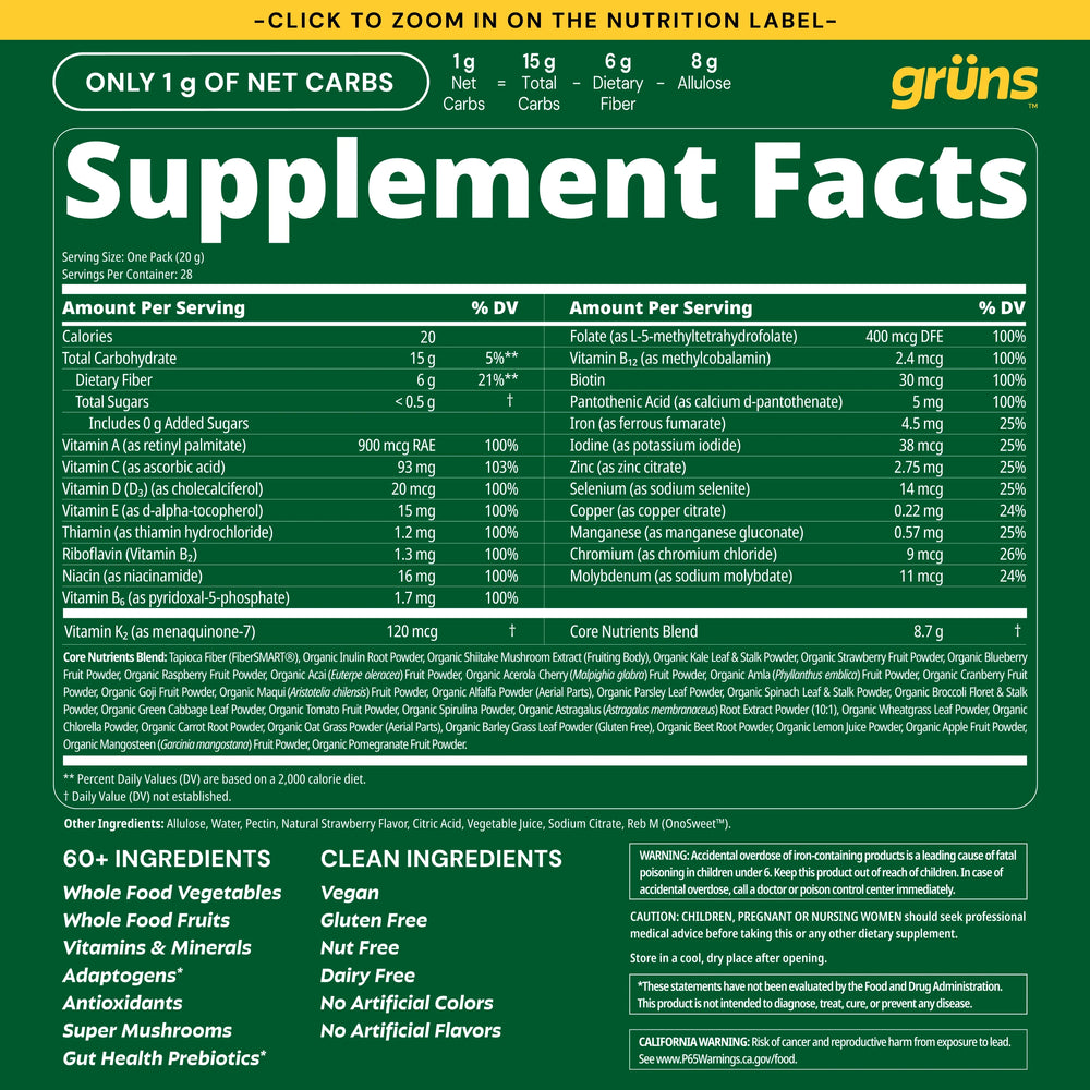 Grüns Sugar-Free (Enjoy with Your Kids)