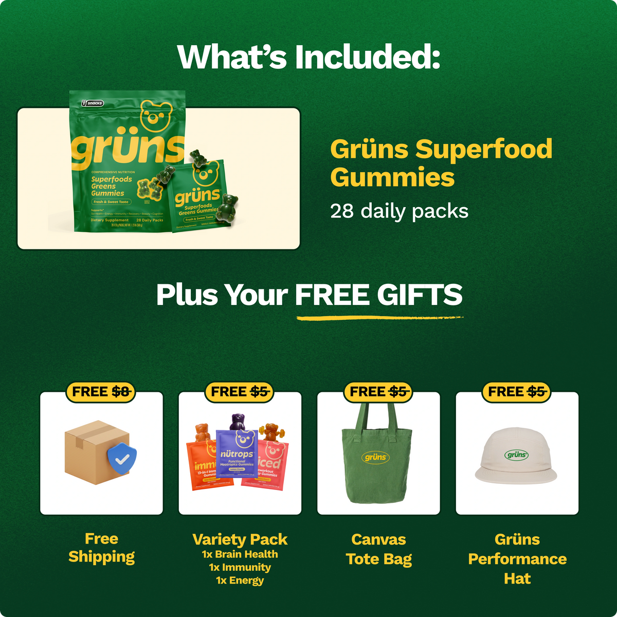 Your free welcome gifts