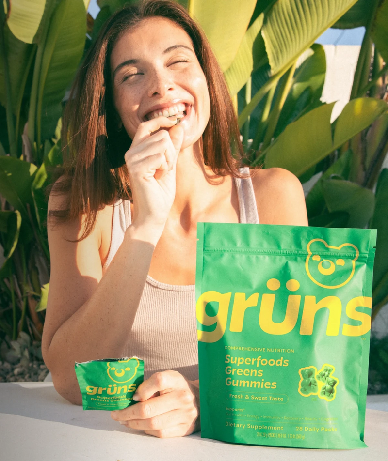 Grüns member enjoying gummies