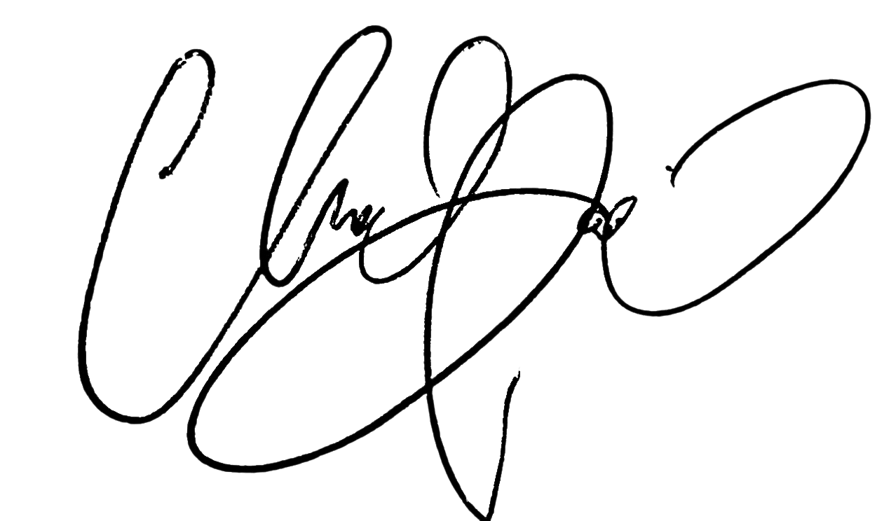 Cursive black signature on a transparent background.